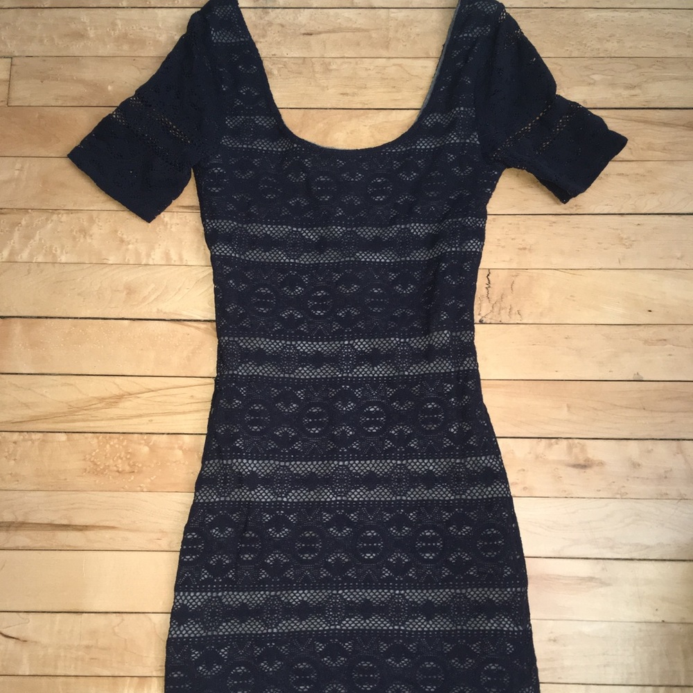Navy blue lace dress